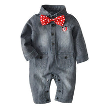 Load image into Gallery viewer, 2019 Fashion Baby Clothes Baby Rompers Baby Boy Romper Kids Clothing Denim Winter Clothes With Bow Pullover Children Clothes