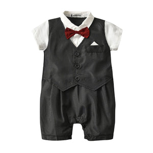 Fashion Baby Clothes Baby Rompers Boy Summer Clothes Baby Boy Romper European Style Children Clothes With Bow Kids Clothing